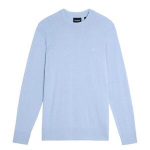Lyle & Scott Mens Superfine Tonal Cotton Crew Neck Sweater / Blue